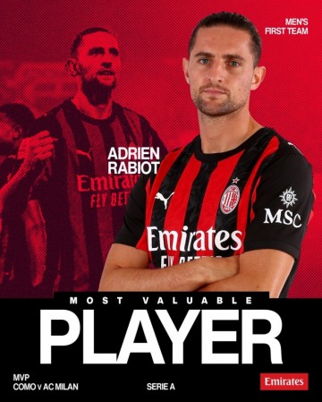 世界杯高清比赛观看-双响+造点！拉比奥特当选对阵科莫一役米兰队内最佳球员